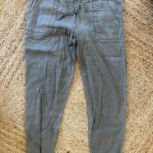 Casual Gray Drawstring Pants